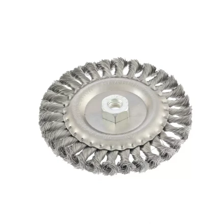 Щетка для УШМ 150 мм М14 плоская крученая проволока 0,8 мм MTX 74645 купить в Кургане