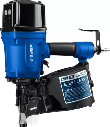 ЗУБР CNW-100, пневматический нейлер для барабанных гвоздей ЗУБР CNW (65-100 мм), Профессионал (31915) купить в Кургане