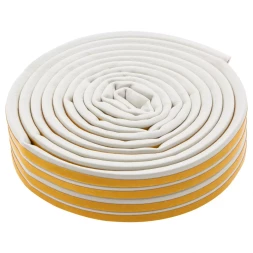 Уплотнитель резиновый, 12 м, профиль "D", белый Сибртех 88909