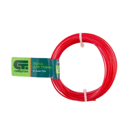 Леска для триммера звезда, 1.6 мм х 15 м, Россия Сибртех 961695 купить в Кургане