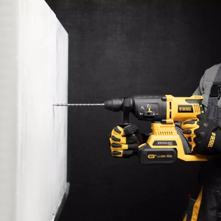 Бур по бетону Denzel, 8 x 210 мм, двойная спираль, три пылеотводящие кромки, 705013 купить в Кургане