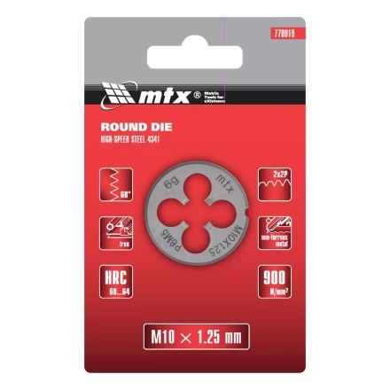 Плашка Matrix М10 х 1.25 мм, Р6М5, 770919 купить в Кургане