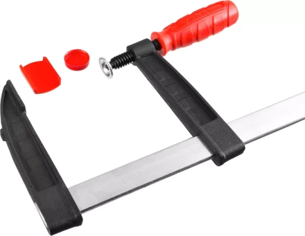 Струбцина ЗУБР &quot;МАСТЕР&quot;, тип &quot;F&quot;, пластмассовая ручка, стальная закаленная рейка, 120х1000мм 32150-120-1000 купить в Кургане