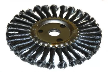 Щетка для УШМ Ф22,2/178 мм дисковая сталь витая Энкор 51586 купить в Кургане