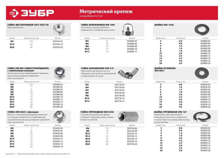 Шайба ЗУБР "МАСТЕР"кузовная, DIN 9021, оцинкованная, 12мм, 5кг 303820-12 купить в Кургане