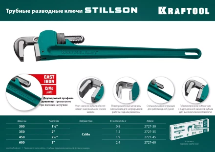 Ключ трубный KRAFTOOL STILLSON 2727-30 купить в Кургане