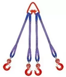 Строп текстильный четырехветвевой 4СТ 10 т  L=3.5 м SF7 120 мм Звено РТ-3 купить в Кургане