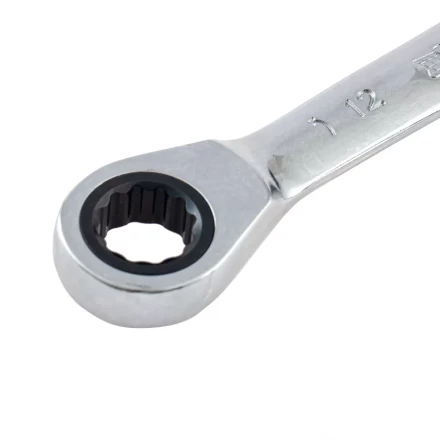 Ключ накидной трещоточный, 12 х 14мм, CrV, зеркальный хром Matrix 14499 купить в Кургане