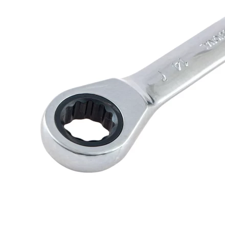 Ключ накидной трещоточный, 12 х 14мм, CrV, зеркальный хром Matrix 14499 купить в Кургане