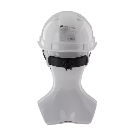 Каска защитная с храповым механизмом Европласт белая Россия Сибртех 89109 купить в Кургане