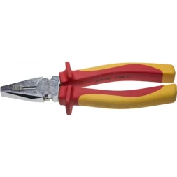 Плоскогубцы ЗУБР "ПРОФЕССИОНАЛ" "ПРОФИЭЛЕКТРИК", диэлектрические комбинированные, двухкомп рукоятка, до ~1000В, 200мм 22145-1-20