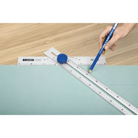 ЗУБР Т-угольник алюминиевый с подвижной направляющей, Профессионал (34389) купить в Кургане