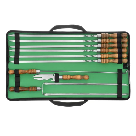 Набор шашлычный 9 предметов в сумке, Camping// Palisad 69754 купить в Кургане