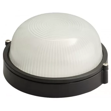 Светильник уличный СВЕТОЗАР влагозащищенный, круг, цвет черный, 60Вт SV-57251-B купить в Кургане