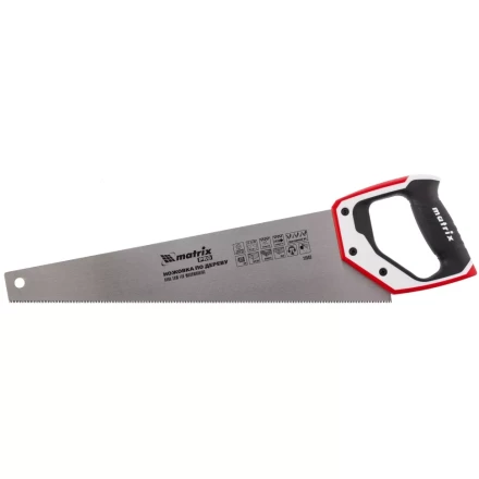 Ножовка по дереву 450 мм каленый зуб 3D 11-12TPI  трехкомпонентная рукоятка PRO MATRIX 23583 купить в Кургане