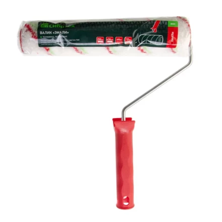 Валик &quot;Эмали&quot; , 250 мм, ворс 12 мм, D - 36 мм, D ручки - 6 мм, полиамид, полиакрил Сибртех 80201 купить в Кургане