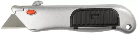 Нож STAYER &quot;PROFI&quot; металлический корпус, с выдвижным трапециевидным лезвием, 5 запасных лезвий 9233 купить в Кургане