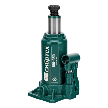 Домкрат гидравлический бутылочный Сибртех 50805, 8 т, 180-350 мм купить в Кургане