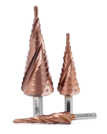 Ступенчатое сверло MESSER HSS CO 4-12х9 с кобальтовым покрытием и тремя спиральными канавками. купить в Кургане