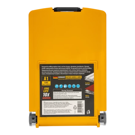 Набор сверл по металлу Denzel 723003, 1-10 мм, Р6М5-TiN, Golden Tip, 19 шт купить в Кургане