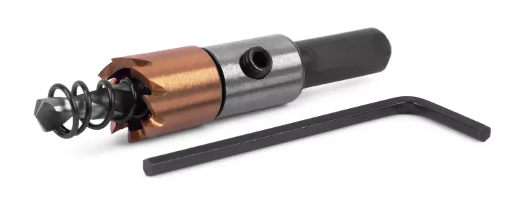 HSS-TiN коронка MESSER  13мм с центр. сверлом и толкающей пружиной для  лист. материала  до 2 мм ц/х купить в Кургане