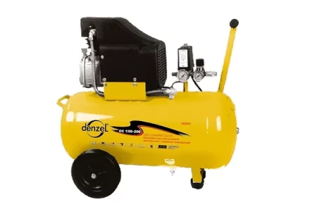 Компрессор пневматический поршневой прямой привод 50 литров DENZEL 58066 купить в Кургане