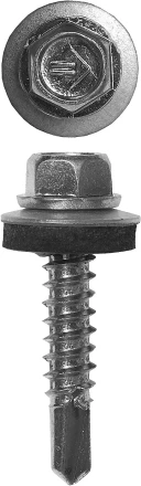 Саморезы ЗУБР &quot;ПРОФЕССИОНАЛ&quot; оцинков., для крепл. кров. матер. к металл. констр., 5.5х25мм, 1800шт 4-300310-55-025 купить в Кургане