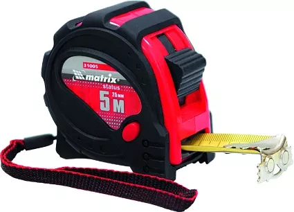 Рулетка Status magnet 3 fixations 3 м х 16 мм обрезиненный корпус зацеп с магнитом  MATRIX 31004 купить в Кургане