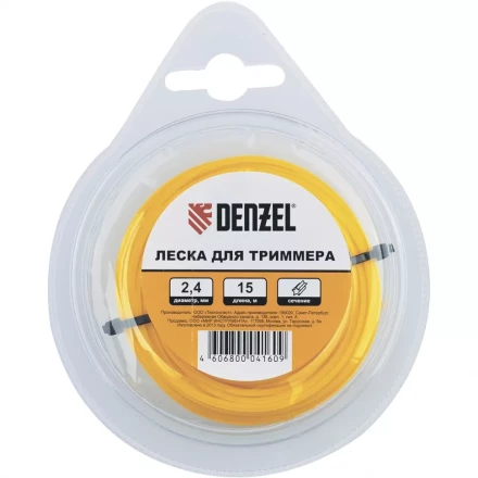 Леска для триммера квадратная 3 мм х 10 м блистер Denzel Россия 96181 купить в Кургане