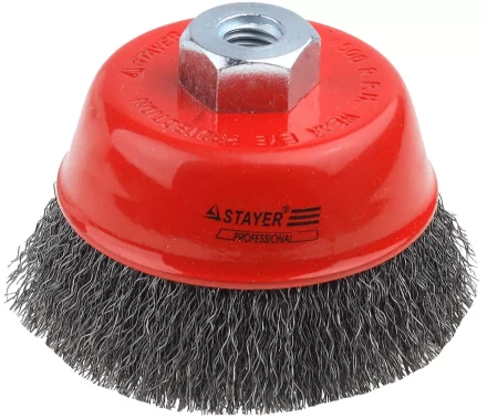 ЗУБР &quot;ПРОФЕССИОНАЛ&quot;. Щетка чашечная для УШМ, витая стальная проволока 0,3мм, 100ммхМ14 35261-100_z02 купить в Кургане
