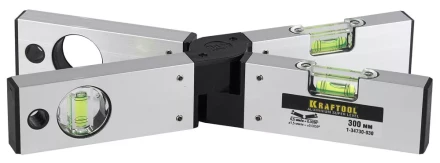 Уровень KRAFTOOL &quot;PRO&quot; &quot;MASS Level&quot;, раскладной, 3 ампулы, 300мм 1-34730-030 купить в Кургане