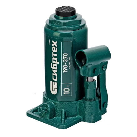 Домкрат гидравлический бутылочный Сибртех 50806, 10 т, 190-370 мм купить в Кургане