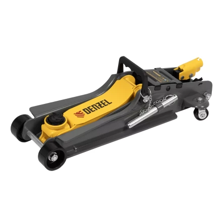 Домкрат гидравлический подкатной с фиксатором Denzel 51233, 2,5 т,  85-385 мм, в пласт. кейсе купить в Кургане