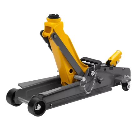 Домкрат гидравлический подкатной с фиксатором Denzel 51233, 2,5 т,  85-385 мм, в пласт. кейсе купить в Кургане