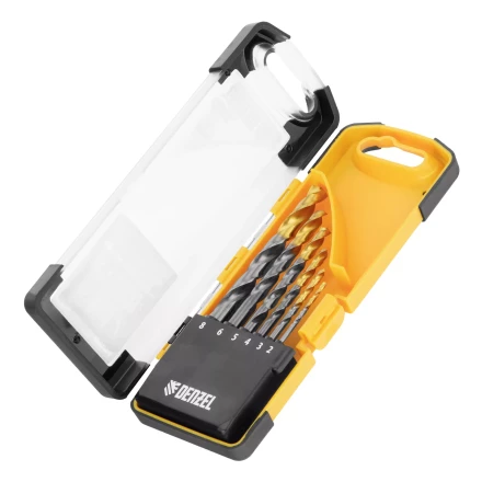 Набор сверл по металлу Denzel, 2-8мм, Р6М5К8-TiN, Golden Tip, 6 шт 723004 купить в Кургане