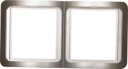 Панель СВЕТОЗАР "ГАММА" накладная, вертикальная, цвет золотой металлик, 2 гнезда SV-54147-GM купить в Кургане