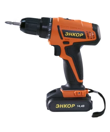 Шуруповерт акк ДША-2 14,4ЭР/10Л кейс Энкор 50024 купить в Кургане