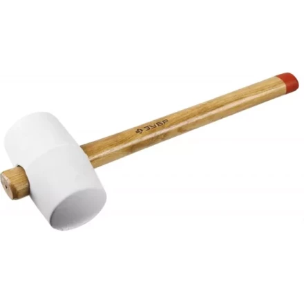 Киянка ЗУБР &quot;МАСТЕР&quot; резиновая белая, с деревянной рукояткой, 0,68кг 20511-680_z01 купить в Кургане