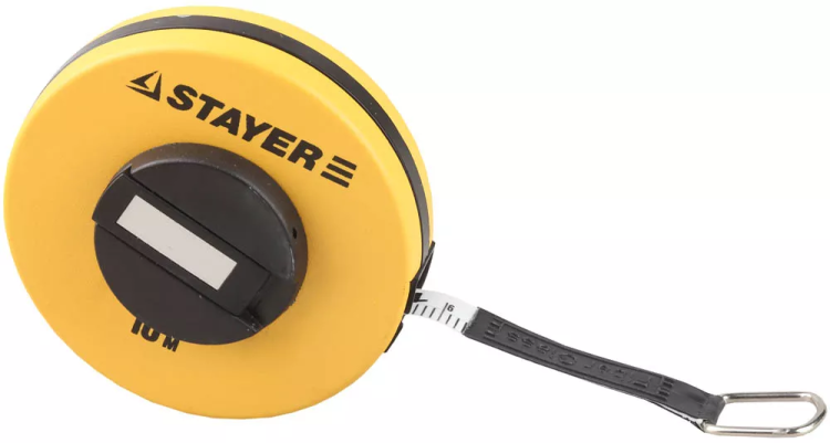 Мерная лента STAYER "STANDARD" фиберглассовая двусторонняя, 10м 34153-10 купить в Кургане