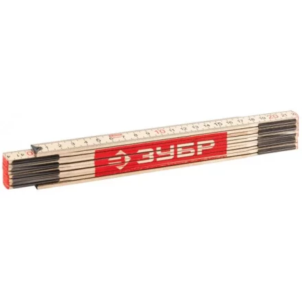 Метр ЗУБР &quot;ЭКСПЕРТ&quot; складной, усиленный, деревянный, 2м 3424-2_z01 купить в Кургане