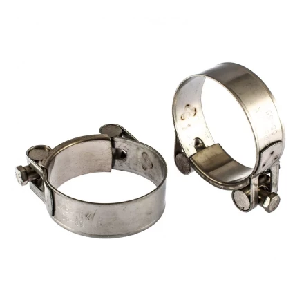 Хомуты металлические силовые 56-59 мм ширина 22 мм шарнирный W4 2 шт Сибртех 475433 купить в Кургане