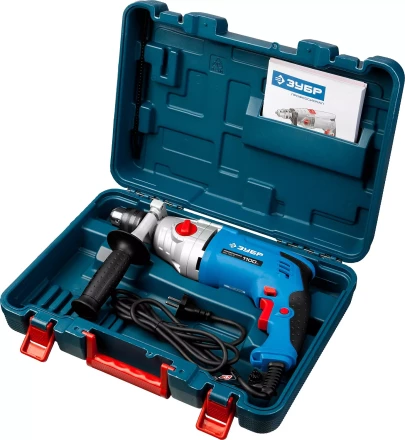 Дрель ударная двухскоростная + кейс ЗДУ-1100-2 ЭРМКМ2 серия ПРОФЕССИОНАЛ купить в Кургане