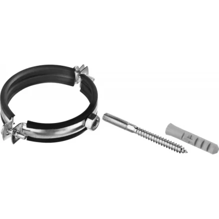 ЗУБР &quot;МАСТЕР&quot;. Хомут трубный с гайкой, оцинкованный, в комплекте с сантехнической шпилькой и дюбелем, 3&quot;, 1шт 37866-87-92 купить в Кургане