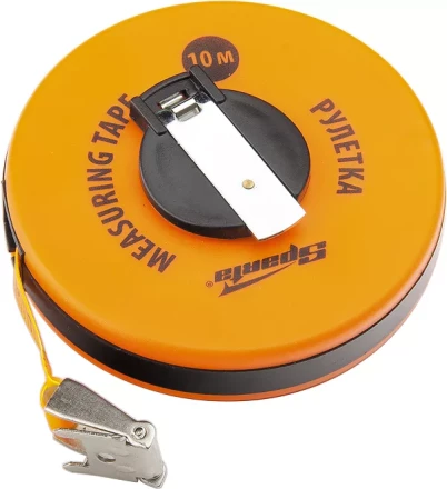 Рулетка геодезическая 30 м х 12,5 мм SPARTA лента ПВХ в закрытом круглом корпусе 312235 купить в Кургане