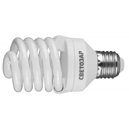 Энергосберегающая лампа СВЕТОЗАР "КОМПАКТ" спираль,цоколь E27(стандарт),Т2,яркий белый свет(4000 К),10000час,25Вт(125) 44454-25_z01 купить в Кургане