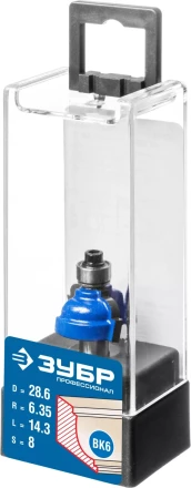 ЗУБР 28.6 x 16 мм, радиус 6.3 мм, фреза кромочная калевочная №7, Профессионал (28709-28.6) купить в Кургане