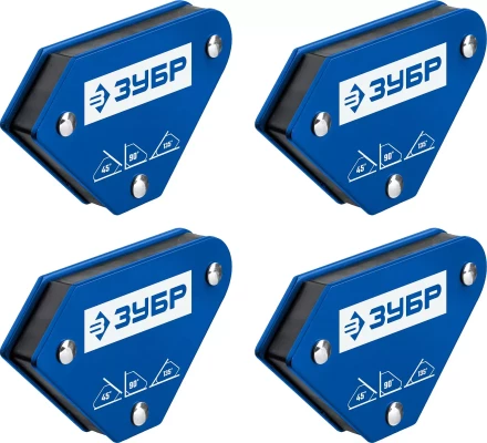 ЗУБР УМ-3, 4 шт, 4 кг, набор угольников магнитных для сварочных работ, Профессионал (40050-04) купить в Кургане