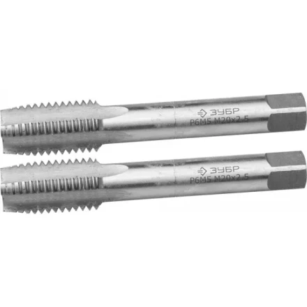 Метчики ЗУБР &quot;ЭКСПЕРТ&quot; машинно-ручные, комплектные для нарезания метрической резьбы в сквозных отверстиях, М20х2,5, 2шт 4-28007-20-2.5-H2 купить в Кургане