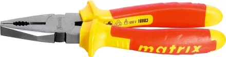Плоскогубцы комбинированные Insulated 200мм двухкомпонентные рукоятки MATRIX PROFESSIONAL 16905 купить в Кургане