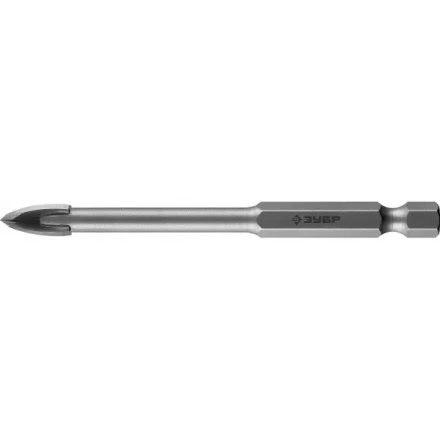 Сверло ЗУБР "ПРОФЕССИОНАЛ" с четырьмя режущими лезвиями  по стеклу и кафелю, d=8мм 29845-08_z01 купить в Кургане